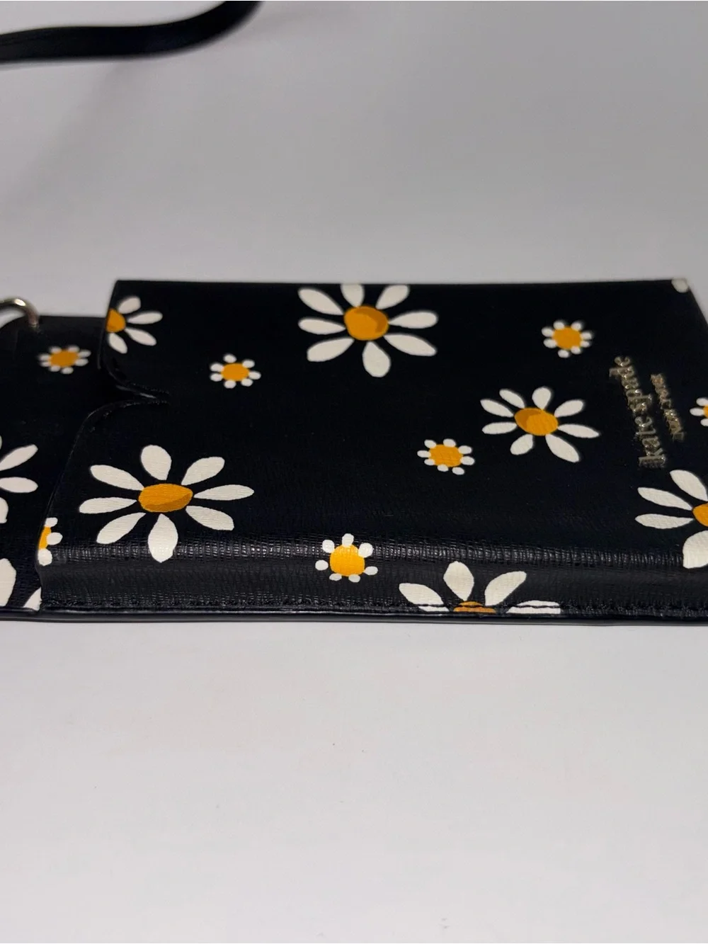 Kate Spade New York Spencer Daisy Dots Slim Crossbody Phone Bag Logo Gold